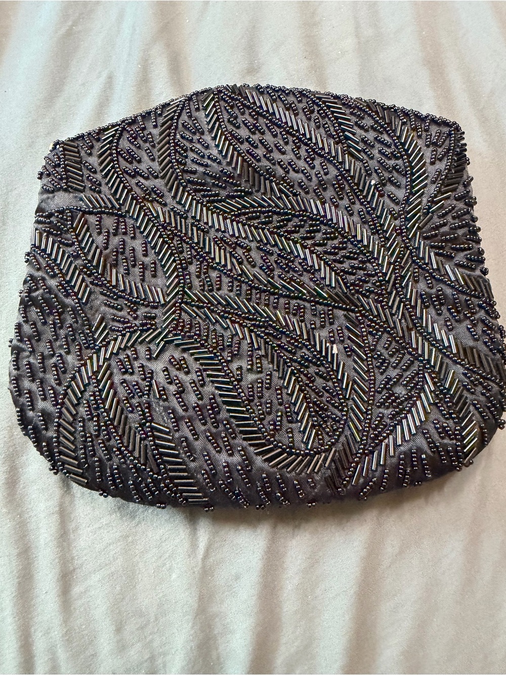 Vintage 80/90s Genie Beaded Evening Clutch Bag in Black
